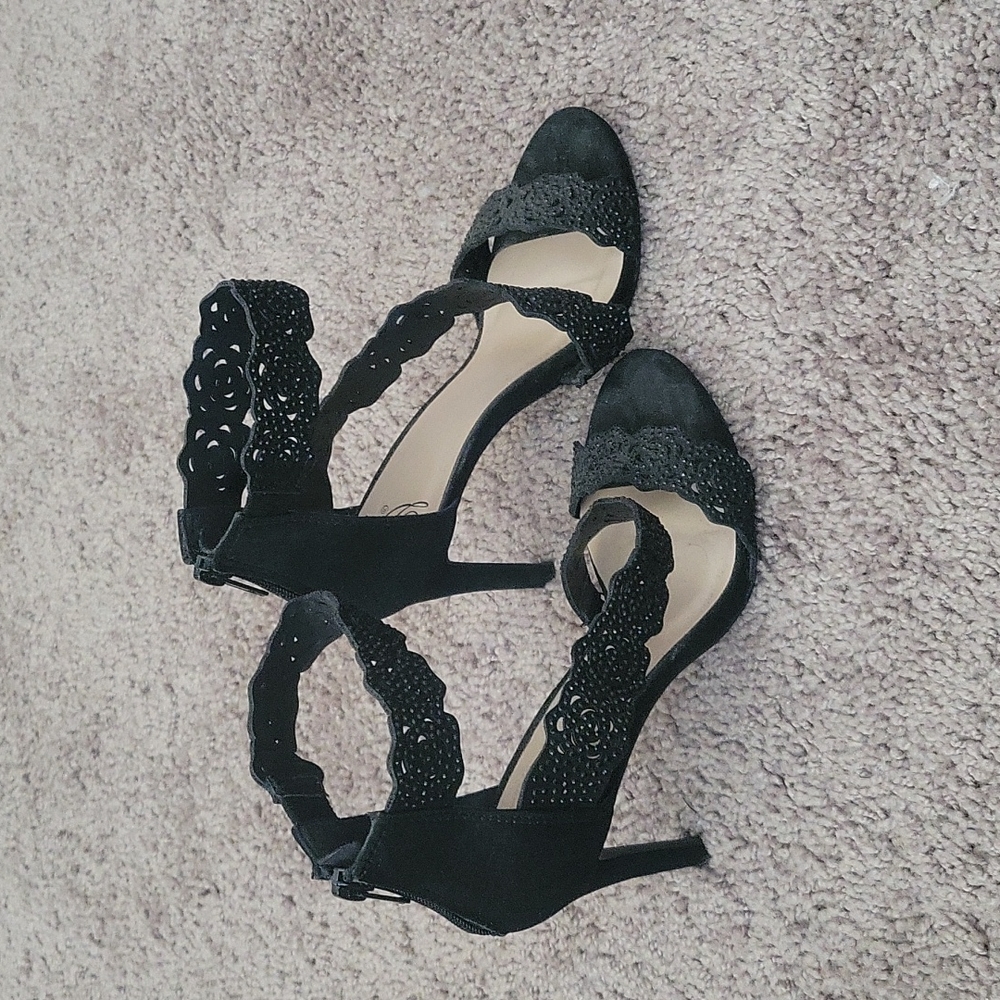 Black Sparkle Heels
